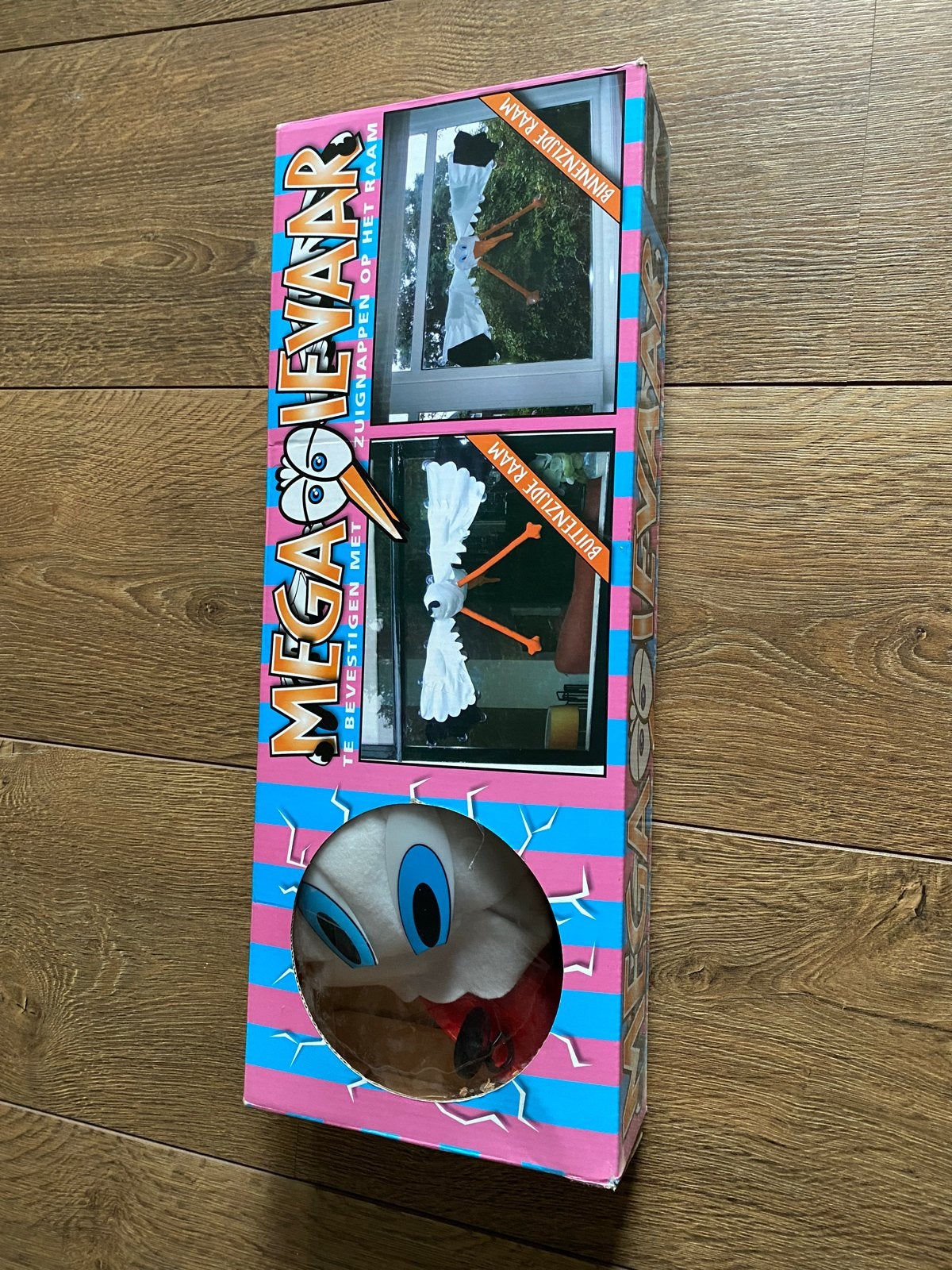 Mega Ooievaar met zuignappen voor raam, Ophalen, Nieuw, Jongen of Meisje