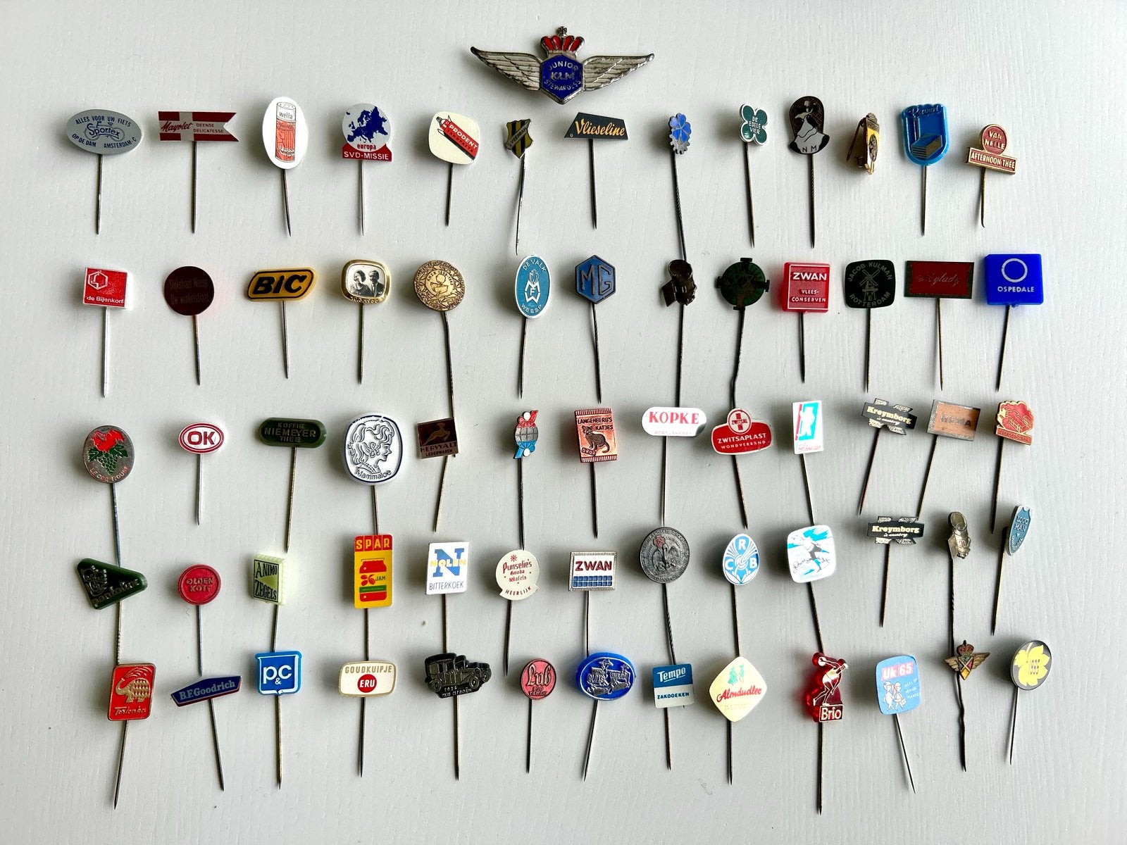 Grote collectie vintage reversspeldjes / pins (66 stuks), Ophalen of Verzenden, Gebruikt