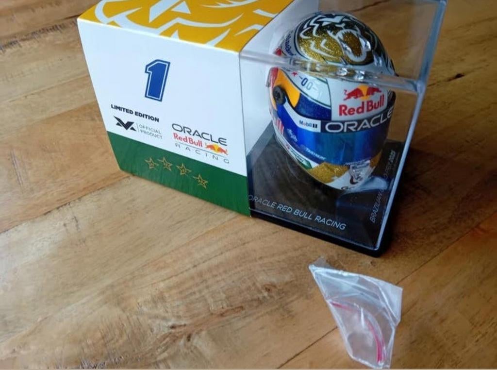 Max Verstappen 1/4 helm Brazilië 2025, Verzamelen, Ophalen of Verzenden, Zo goed als nieuw, Formule 1