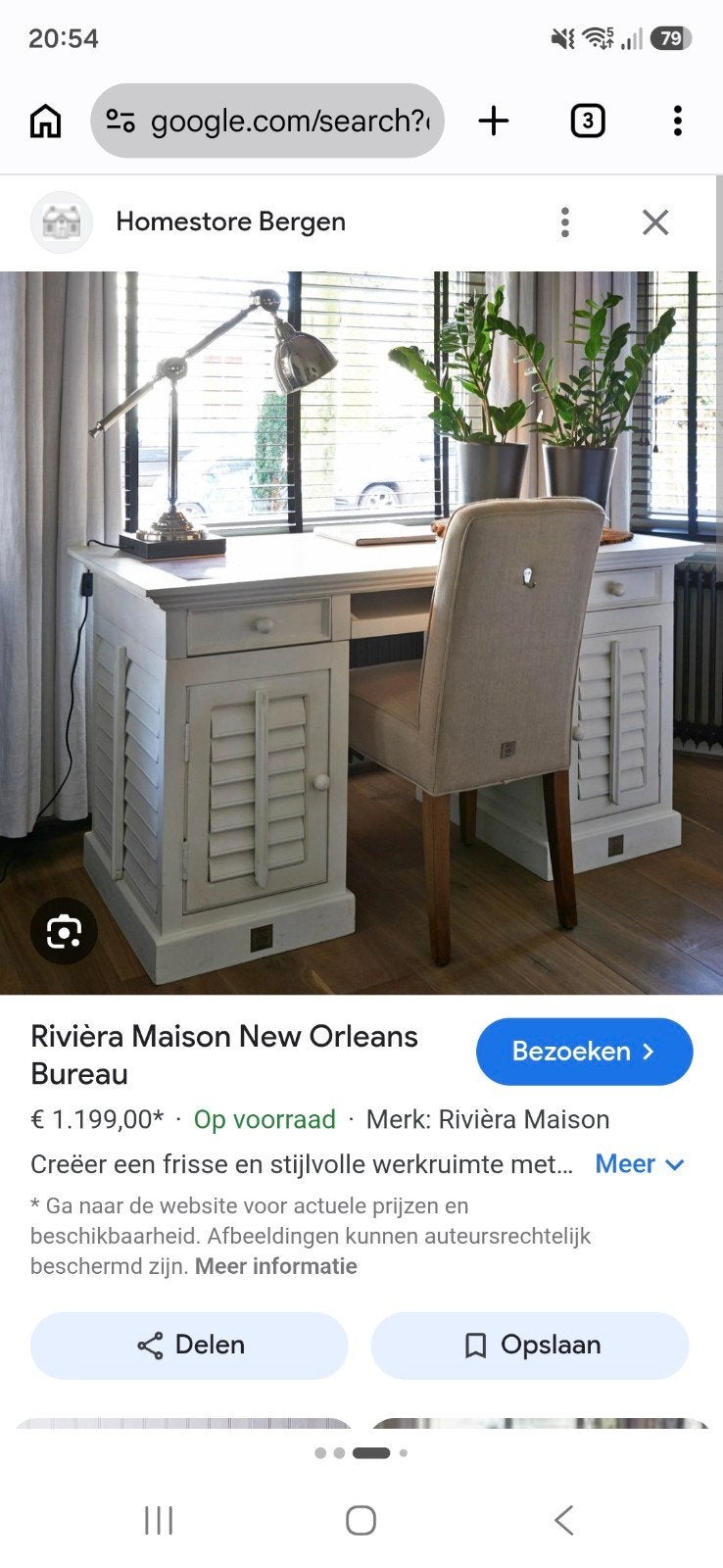 Leuk riviera maison bureau, Ophalen, Gebruikt