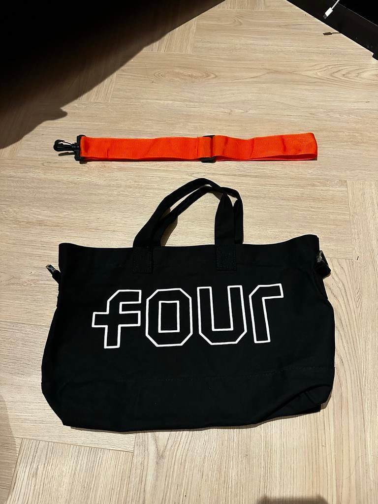 Four Amsterdam tas/shopper met oranje band, Sieraden, Tassen en Uiterlijk, Tassen | Schoudertassen, Ophalen of Verzenden, Nieuw