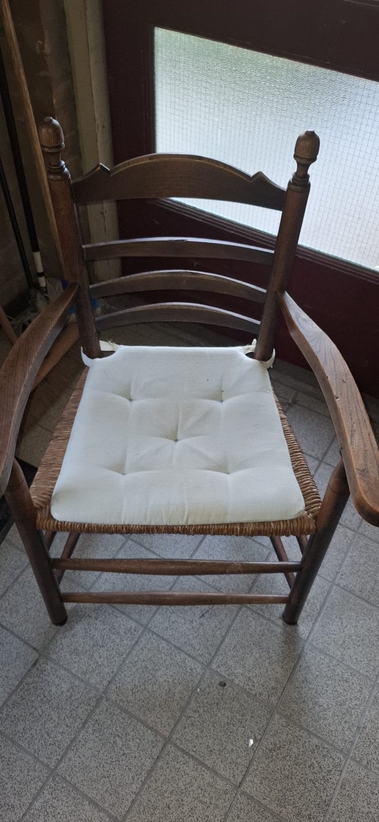 Retro rieten stoel, Ophalen of Verzenden