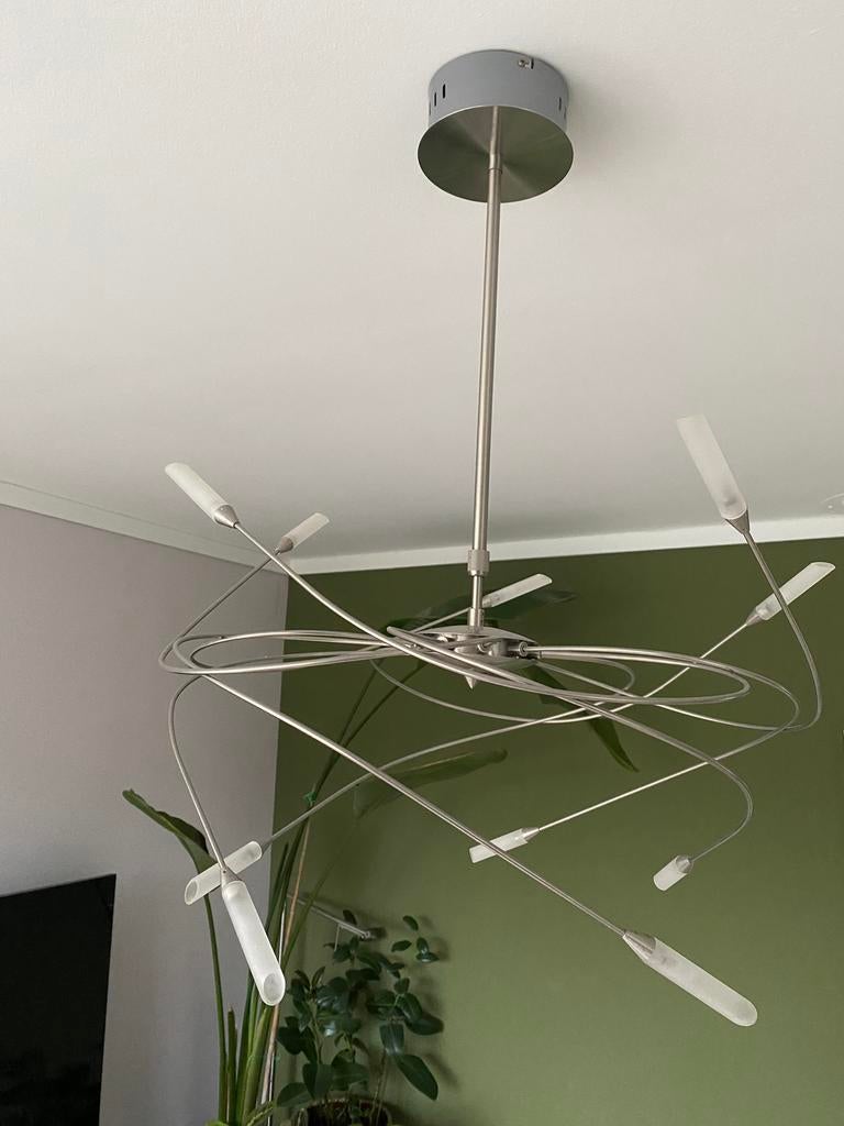 Plafond hanglamp dessing RVS, Ophalen, Zo goed als nieuw, Minder dan 50 cm