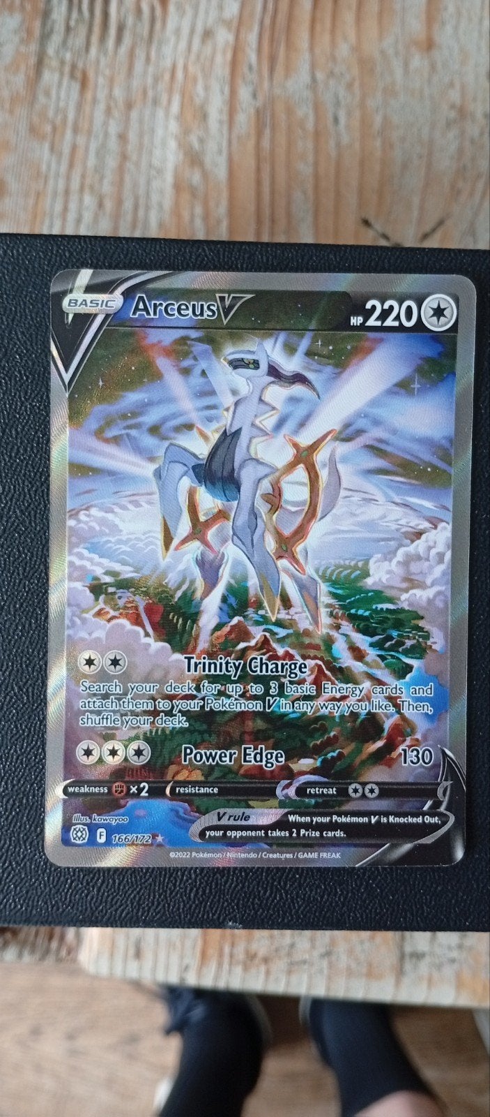 Arceus V Full Art Pokémon Kaart (166/172), Ophalen of Verzenden, Nieuw, Losse kaart, Foil