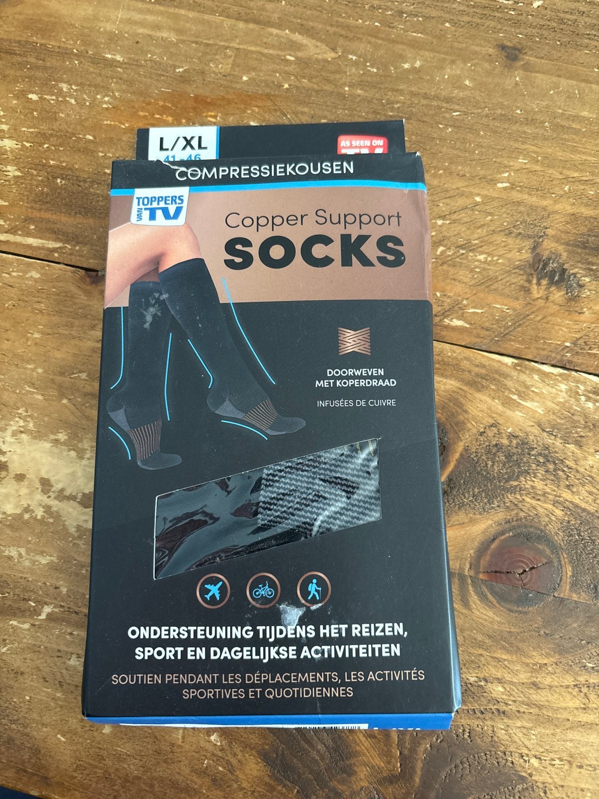Nieuwe Copper Support Socks Compressiekousen L/XL (41-46), Ophalen of Verzenden, Nieuw