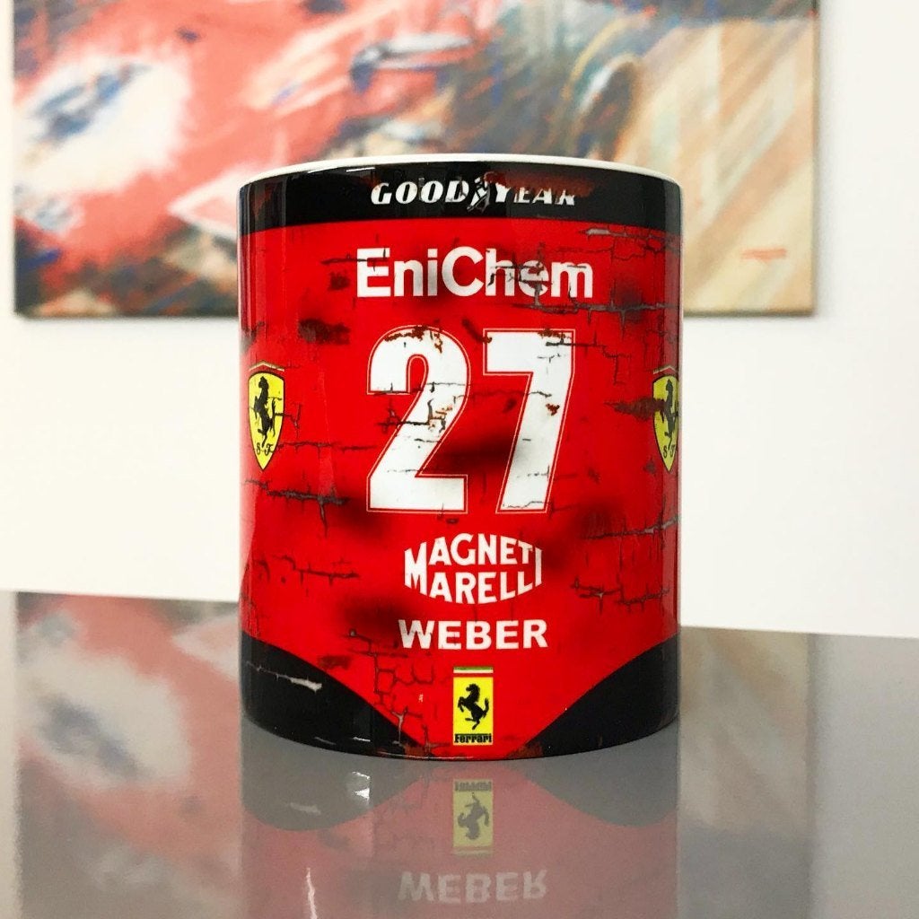 ✅ Nigel Mansell Ferrari mok Vintage olie F1 Autosport, Ophalen of Verzenden, Nieuw, Formule 1