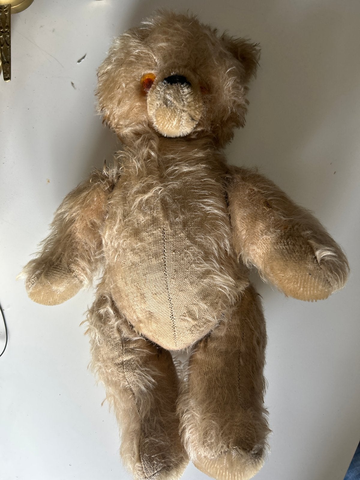 Vintage Teddybeer - Bruin, Gebruikt, Kinderen en Baby's, Gebruikt, Beer, Ophalen of Verzenden, Middelgroot (20 tot 80 cm)