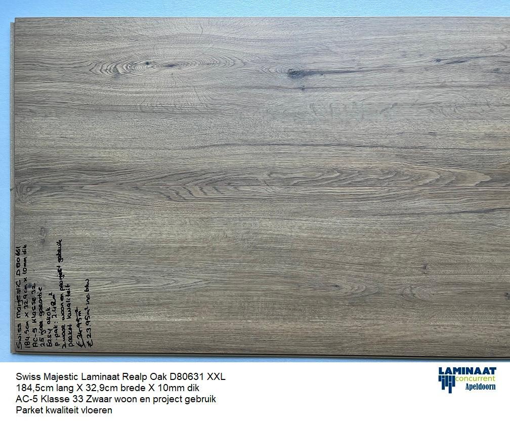 10mm dik Majestic Laminaat Realp Oak Oak 184,5cm X 32,9cm, XXL Laminaat vloer, Bruin, 75 m² of meer, Nieuw