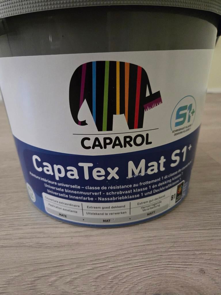 Caparol muurverf 5L crème wit, Ophalen, 5 tot 10 liter, Wit, Nieuw