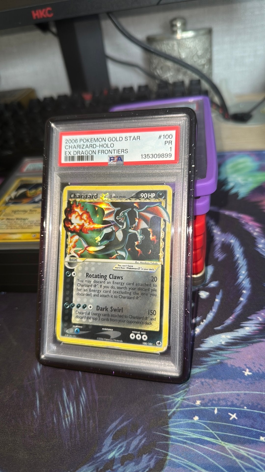 Charizard gold star psa 1, Ophalen of Verzenden, Zo goed als nieuw