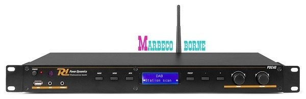 DAB+ radio, DAB+ FM, Bluetooth, SD, USB. Media speler PDC40, Overige typen, Info@marbeco.nl, Power Dynamics, Nieuw