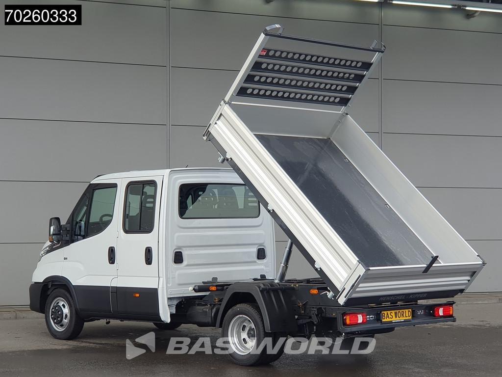 Iveco Daily 35C21 3-Zijdige Kipper Dubbel Cabine 210PK 3.0L, Auto's, Bestelauto's, Automaat, Stof, Euro 6, 4 cilinders
