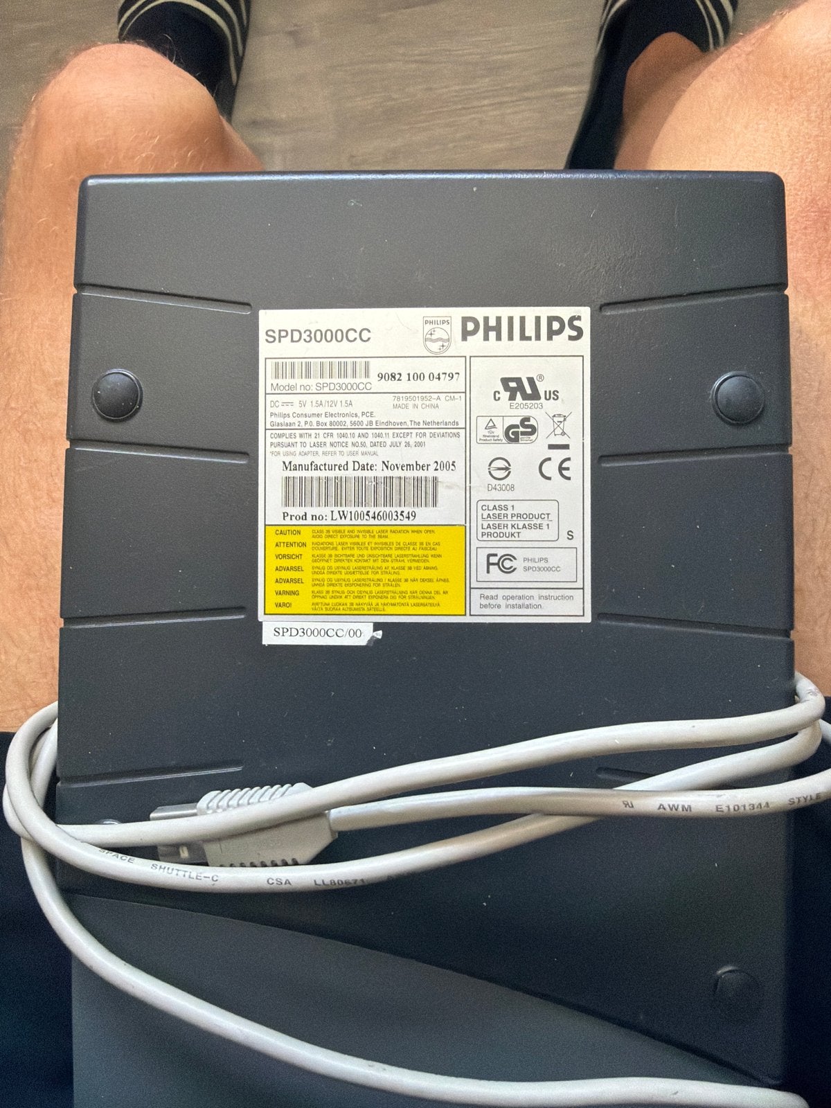 Philips SPD3000CC Externe CD/DVD-speler, Computers en Software, Gebruikt, Ophalen of Verzenden, Extern, Cd