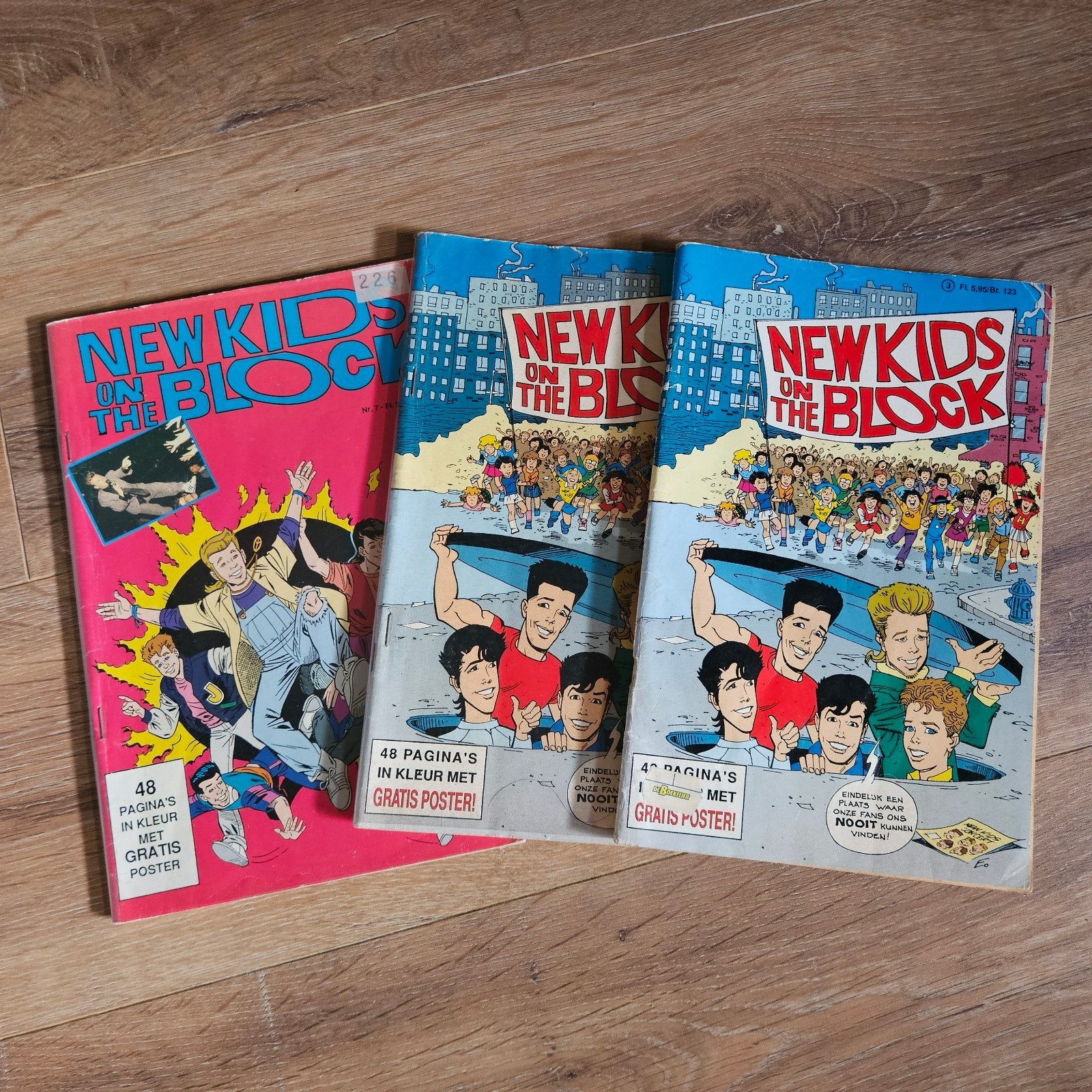 New Kids on the Block stripboeken (jaren '90) met poster, Meerdere stripboeken, Ophalen of Verzenden, Gelezen