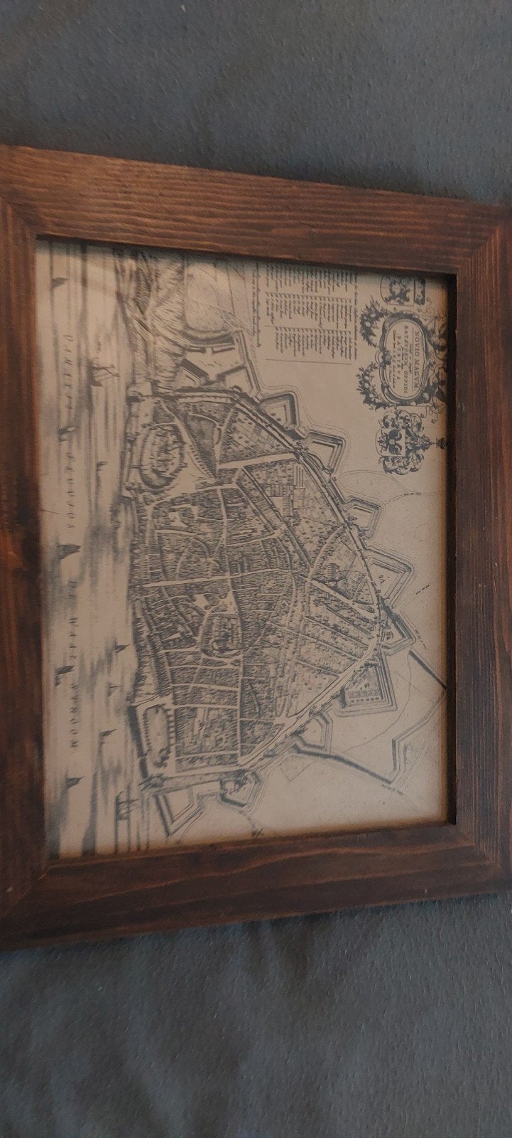 Oude stadskaart Nijmegen ingelijst, Ophalen of Verzenden