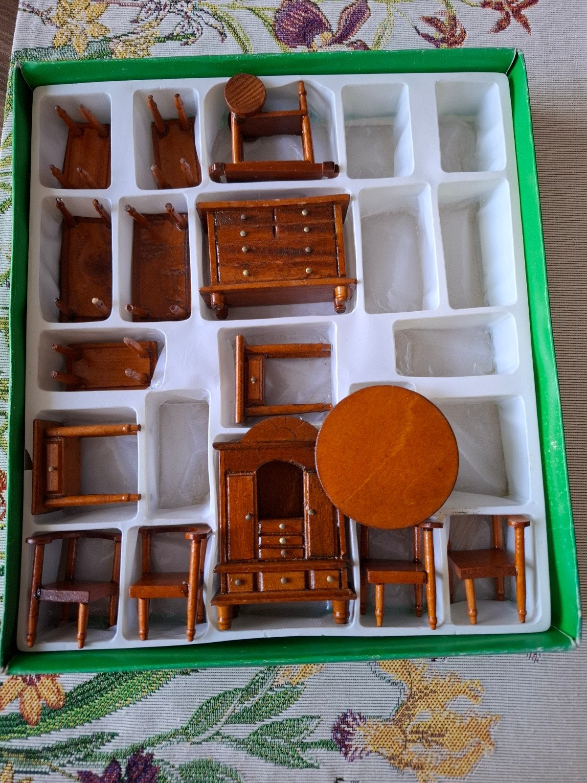 Vintage Houten Poppenhuis Meubels Set, Ophalen of Verzenden