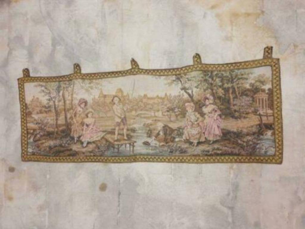 Wandkleed beeld edelen in antieke kleuren 145/50