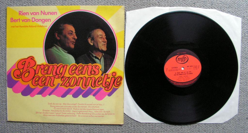 Rien van Nunen, Bert Van Dongen - Breng eens een zonnetje ZG, Cd's en Dvd's, Vinyl | Nederlandstalig, Inclusief obi, Ophalen of Verzenden