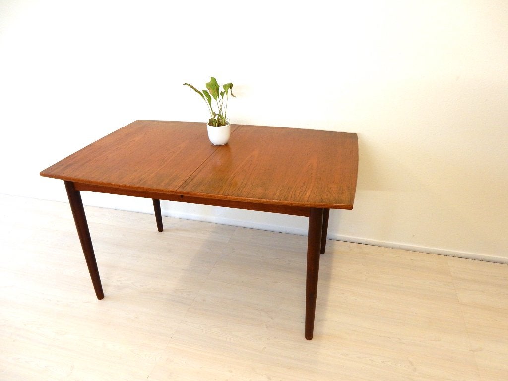 vintage eettafel tafel jaren60 teakhout uitschuiftafel ovaal, Gebruikt, ., 150 tot 200 cm, 200 cm of meer