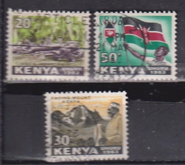 Kenya 1983 Houtbouw Vlag Berg Kenya, Verzenden, Gestempeld, Dier of Natuur