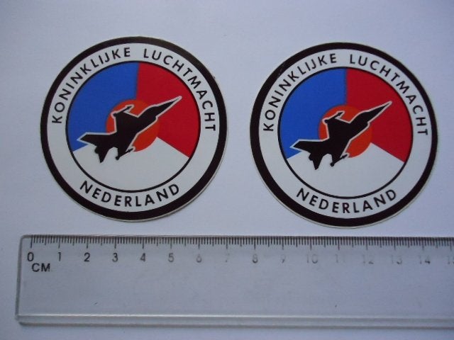 sticker oud F16 KLU NL vlag luchtmacht militair vliegtuig, Verzenden, Zo goed als nieuw, Bedrijf of Vereniging