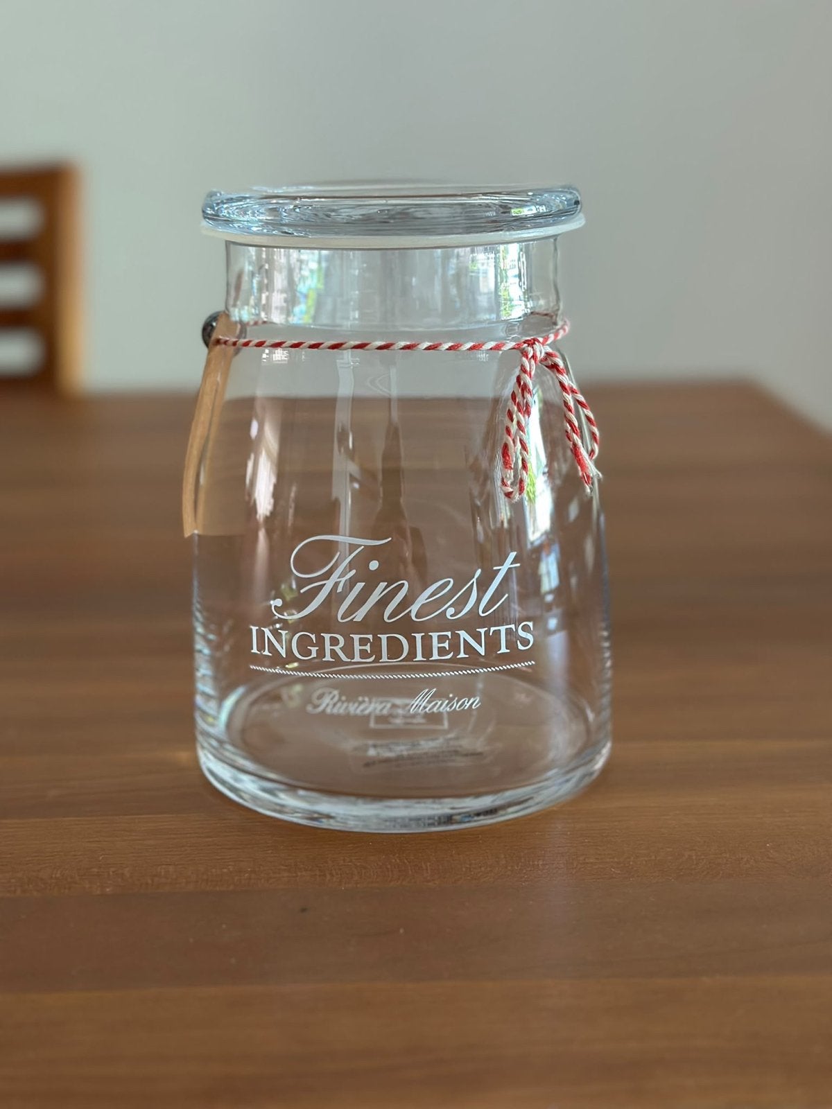 Rivièra Maison Voorraadpot "Finest Ingredients", Huis en Inrichting, Glas, Ophalen of Verzenden, Zo goed als nieuw, Voorraadpot