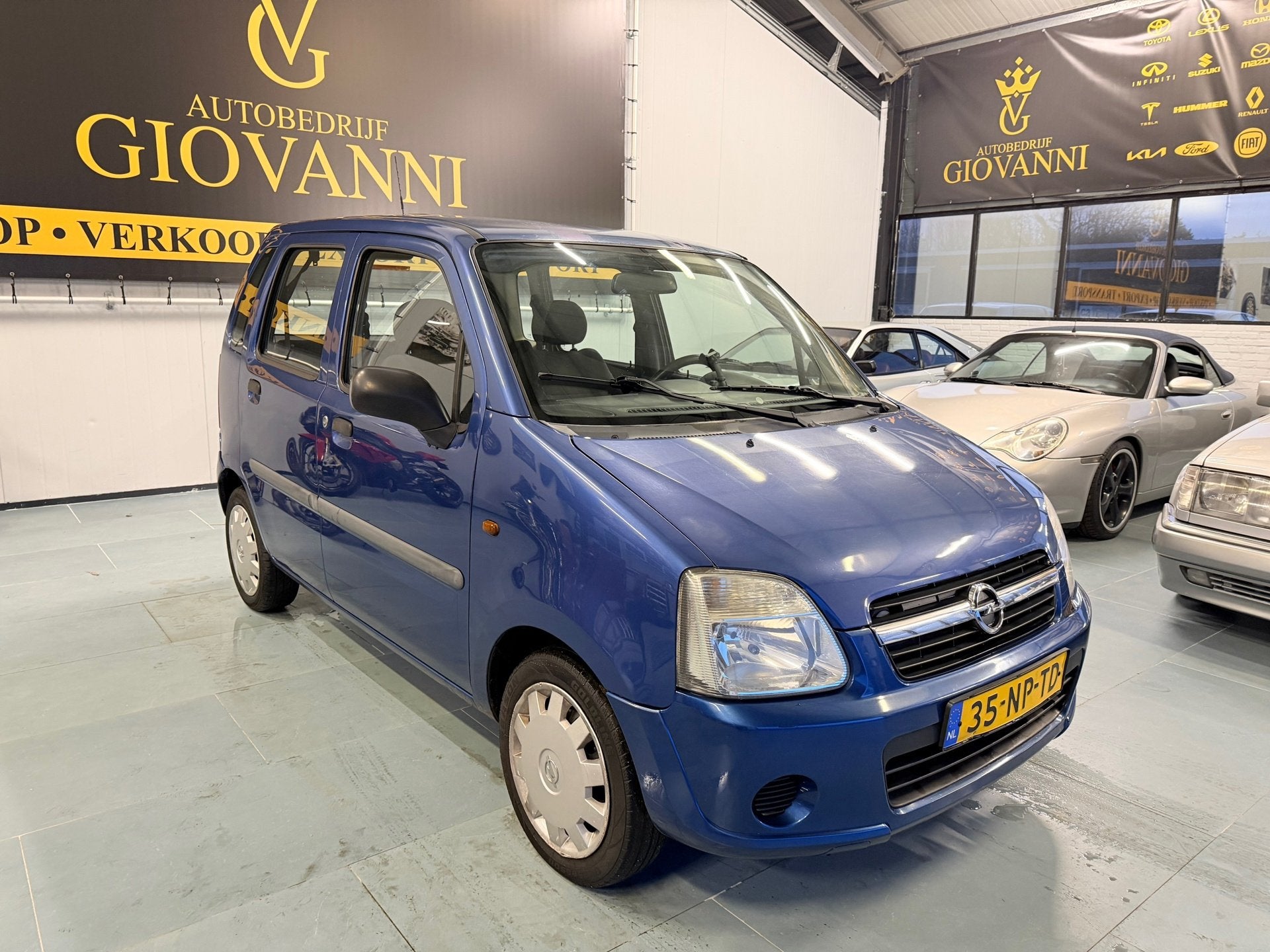 Opel Agila 1.2-16V Essentia INRUIL MOGLELIJK, Auto's, Voorwielaandrijving, Blauw, Origineel Nederlands, Bedrijf