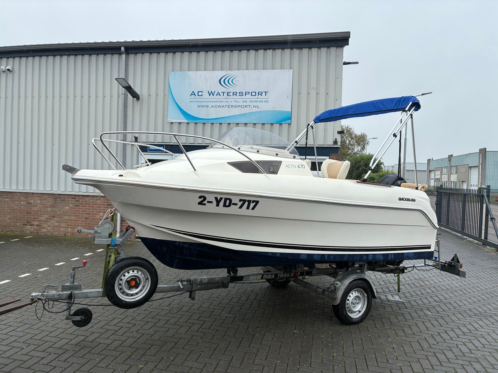 Quicksilver Activ 470 Cabin Mercury 50 Pk EFI BJ 2015 !, Watersport en Boten, Gebruikt, NL, Met afstandsbediening, 5 m