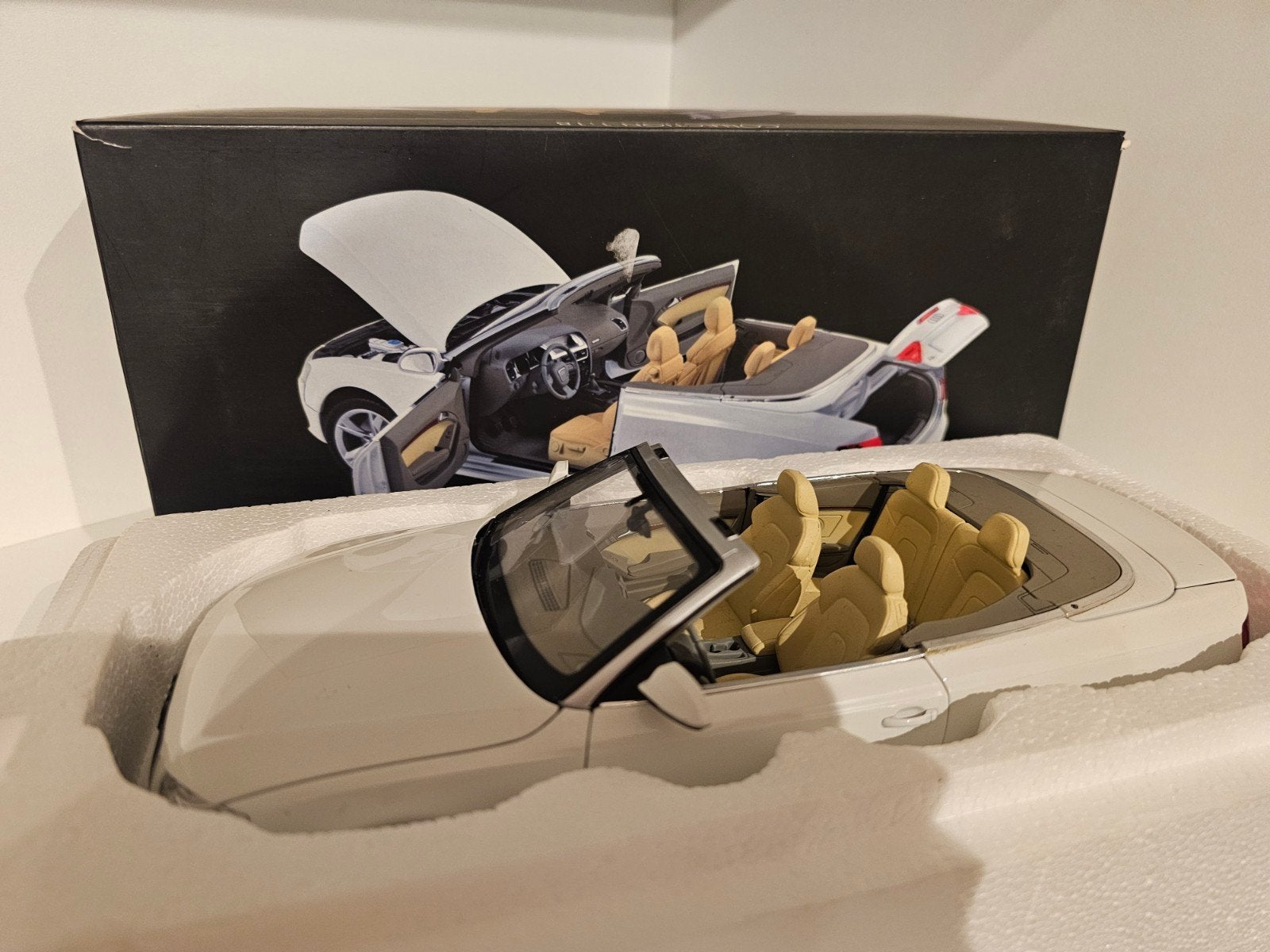NOREV Audi A5 Cabriolet Wit 1:18, Ophalen of Verzenden, Zo goed als nieuw, Auto, Norev