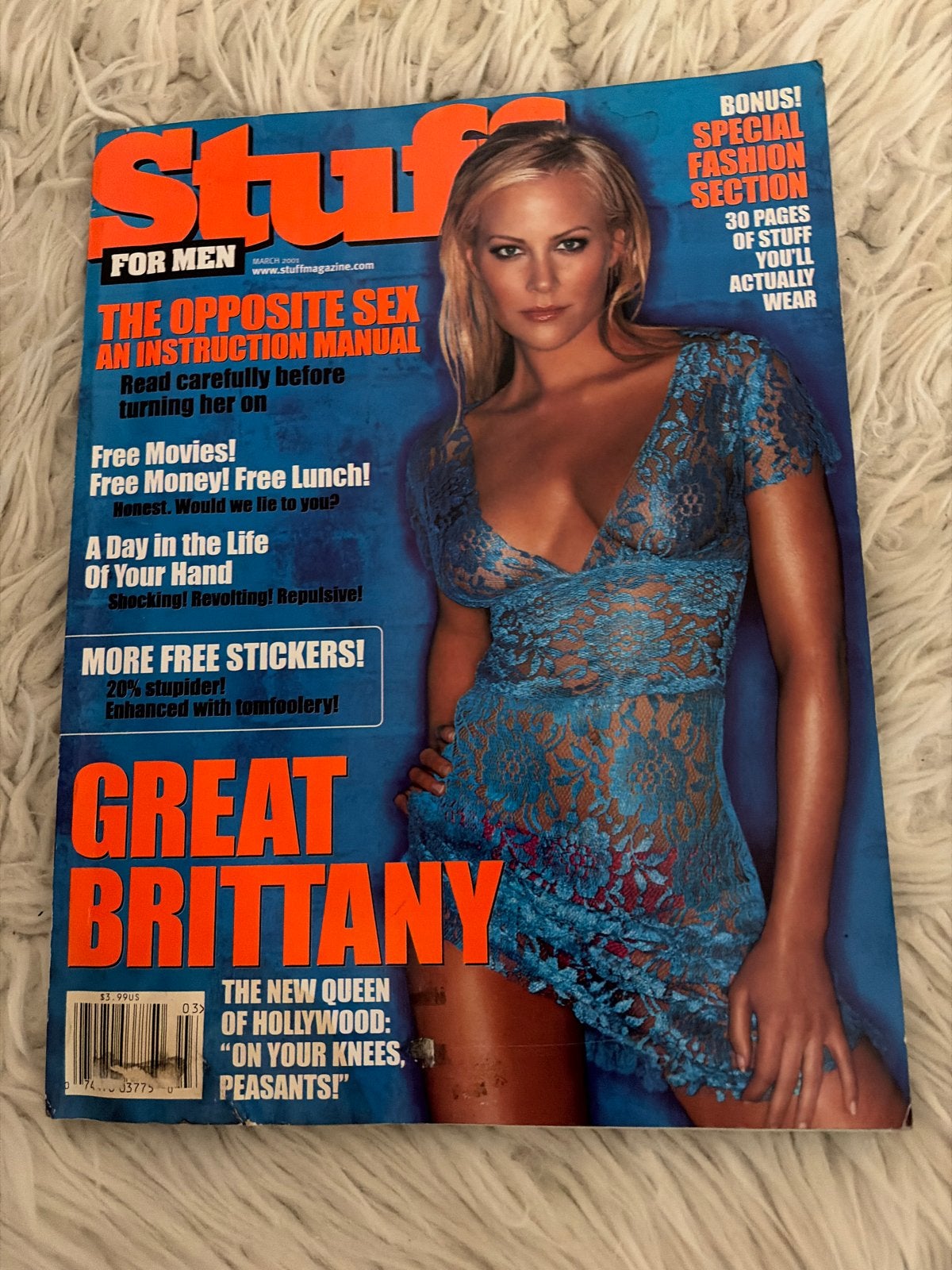 Stuff Magazine - Maart 2001 - Brittany Daniel, Ophalen of Verzenden, Gelezen, Overige typen