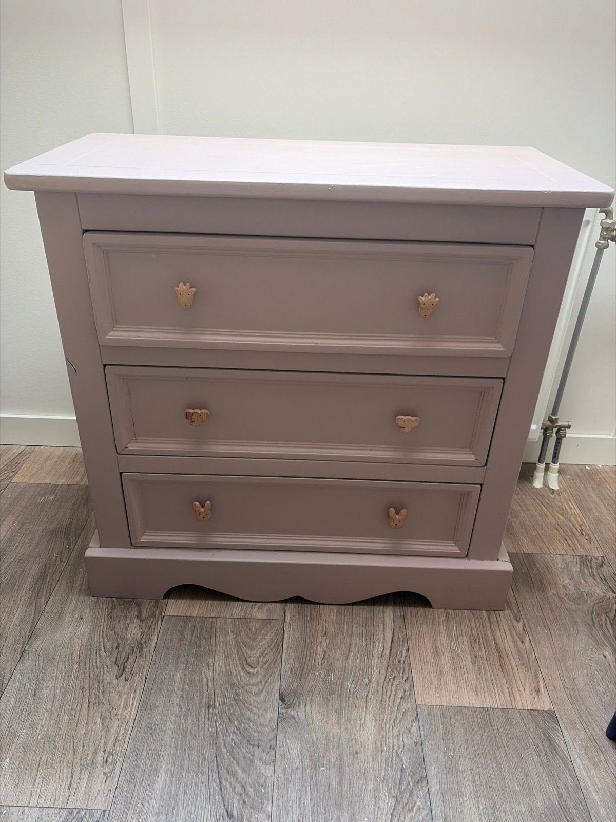 Commode met 3 laden - Roze/Lila, Huis en Inrichting, Kasten | Ladekasten, Ophalen, Gebruikt, 50 tot 100 cm, 3 of 4 laden