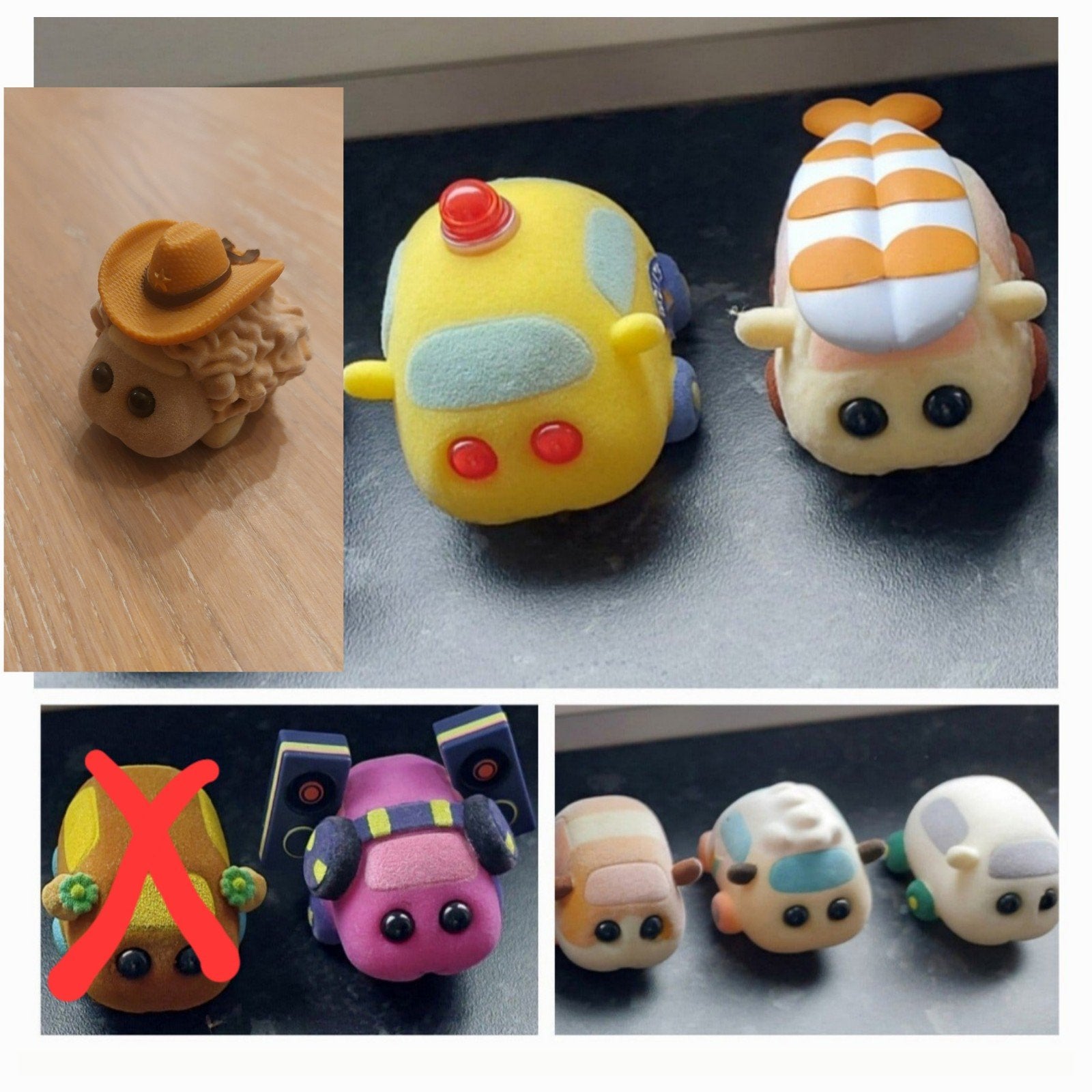 Pui Pui Molcar Figuren Set - 7 schattige cavia-auto's, Ophalen of Verzenden, Nieuw