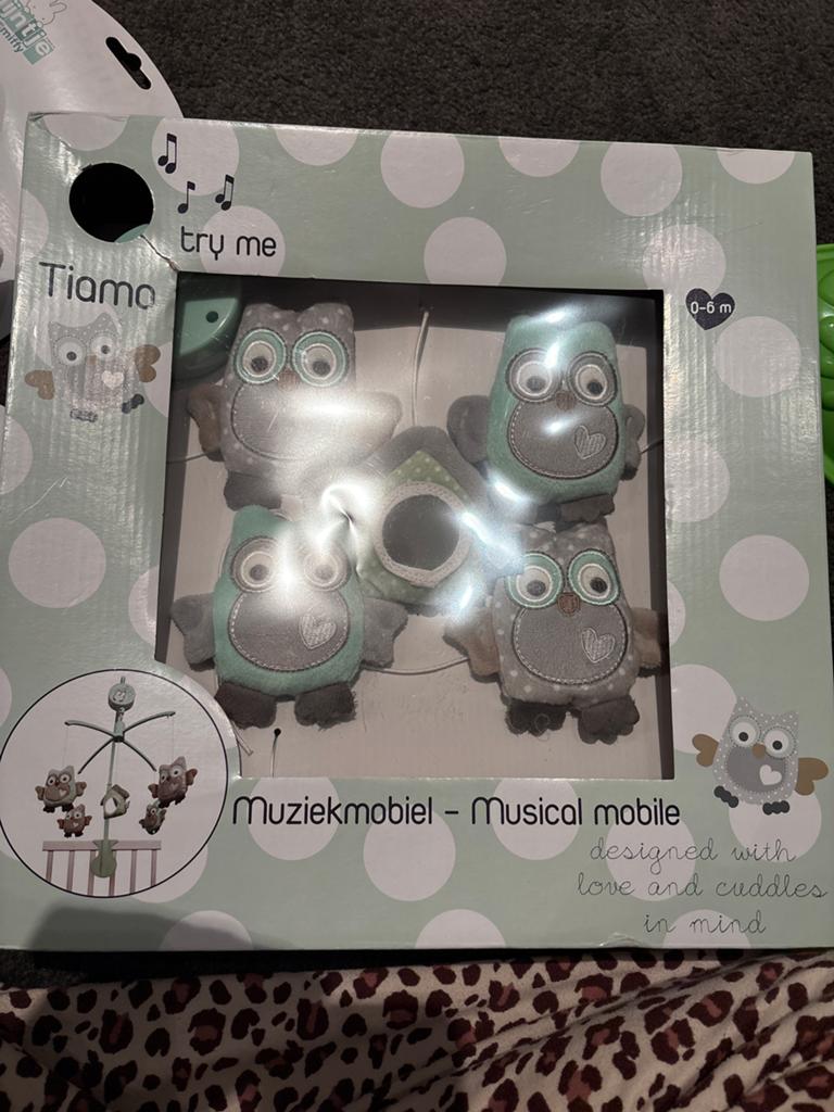 Tiamo Muziekmobiel Uilen - Nieuw in doos, Kinderen en Baby's, Ophalen, Zo goed als nieuw