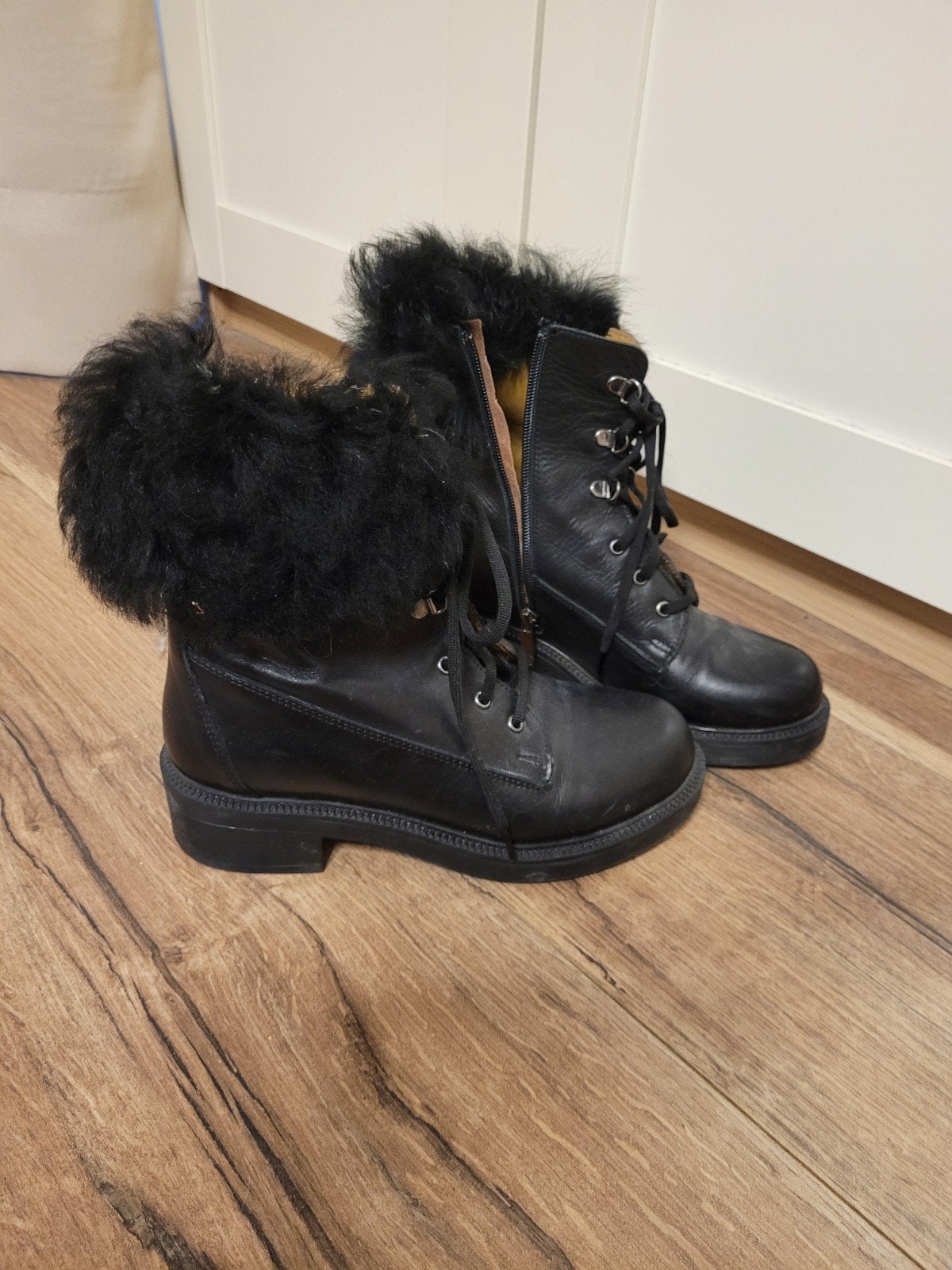 Lina locchi zwarte leren schoenen maat 39, Ophalen of Verzenden, Zo goed als nieuw, Zwart