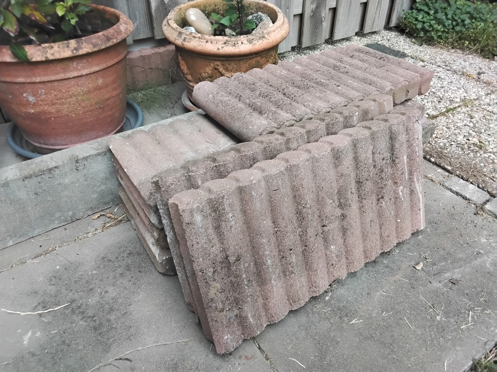 Palisander stroken paaltjes voor tuin of border, Tuin en Terras, Ophalen, Gebruikt
