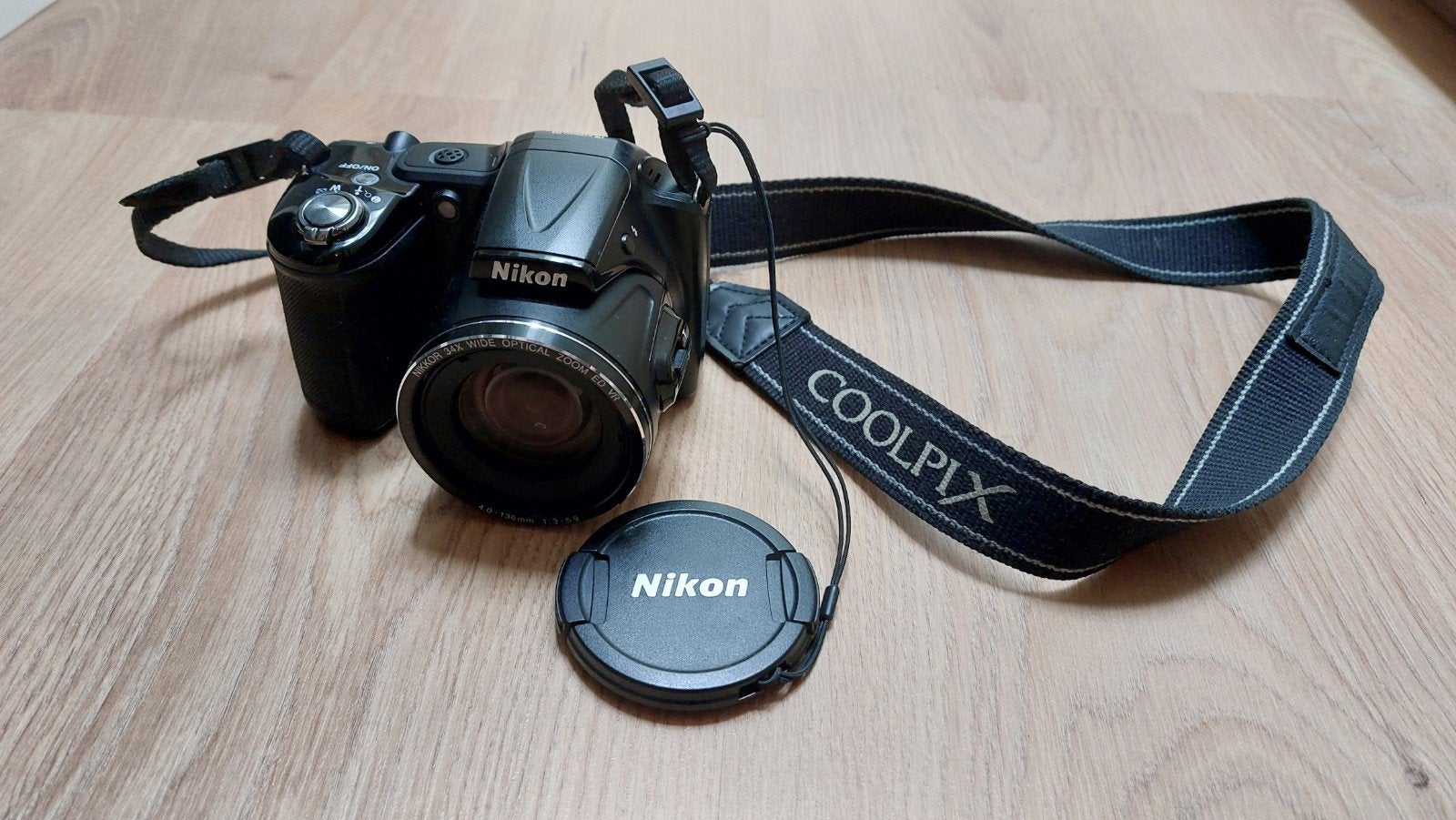 Nikon Coolpix L830 Bridgecamera - Zwart, Gebruikt, Lensdop, Verzenden, 16 megapixels