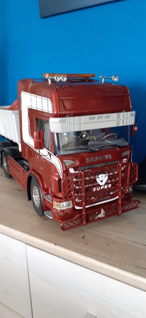 Tamiya Scania RTR Abrollsystem, Elektro, Gebruikt, Schaal 1:14, Ophalen of Verzenden