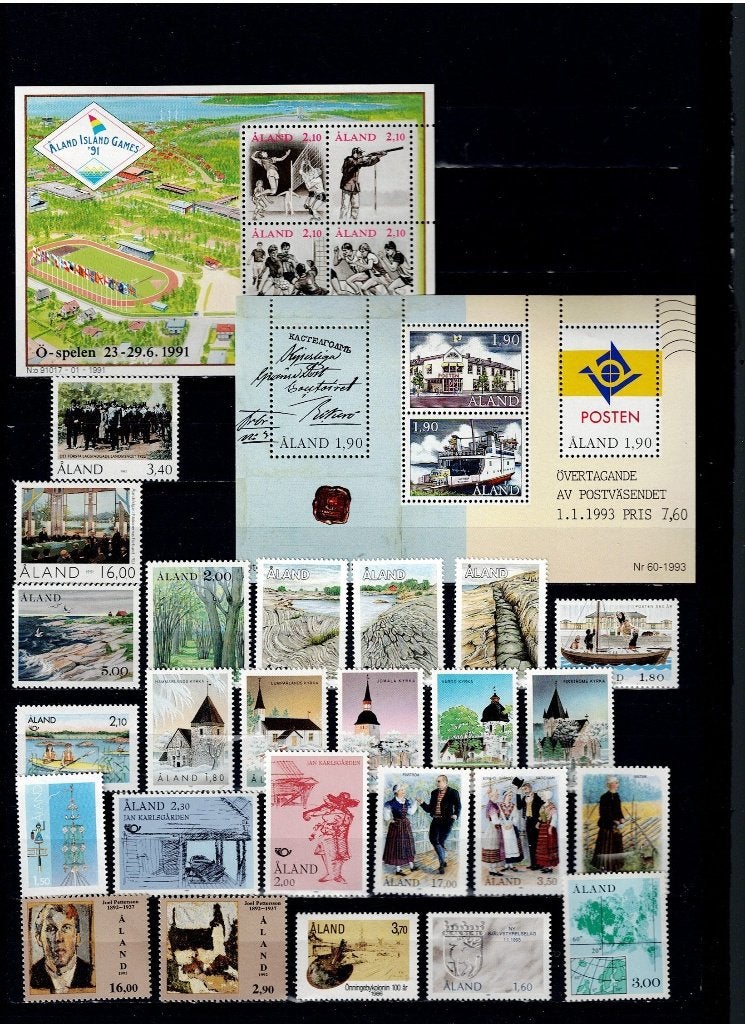 Aland  postfris + 5 boekjes, Postzegels en Munten, Verzenden, Finland, Postfris