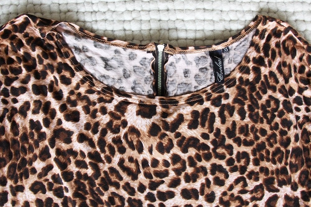 Coolcat Panterprint Topje (Maat 34) € 15,-, Bruin, Ophalen of Verzenden, Zo goed als nieuw, Coolcat