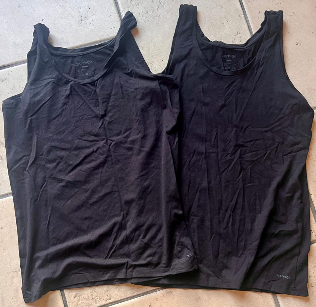 Hemd/ singlet heren - Bamigo Lewis M zwart - 2x, Ophalen of Verzenden, Zo goed als nieuw, Maat 48/50 (M), Zwart