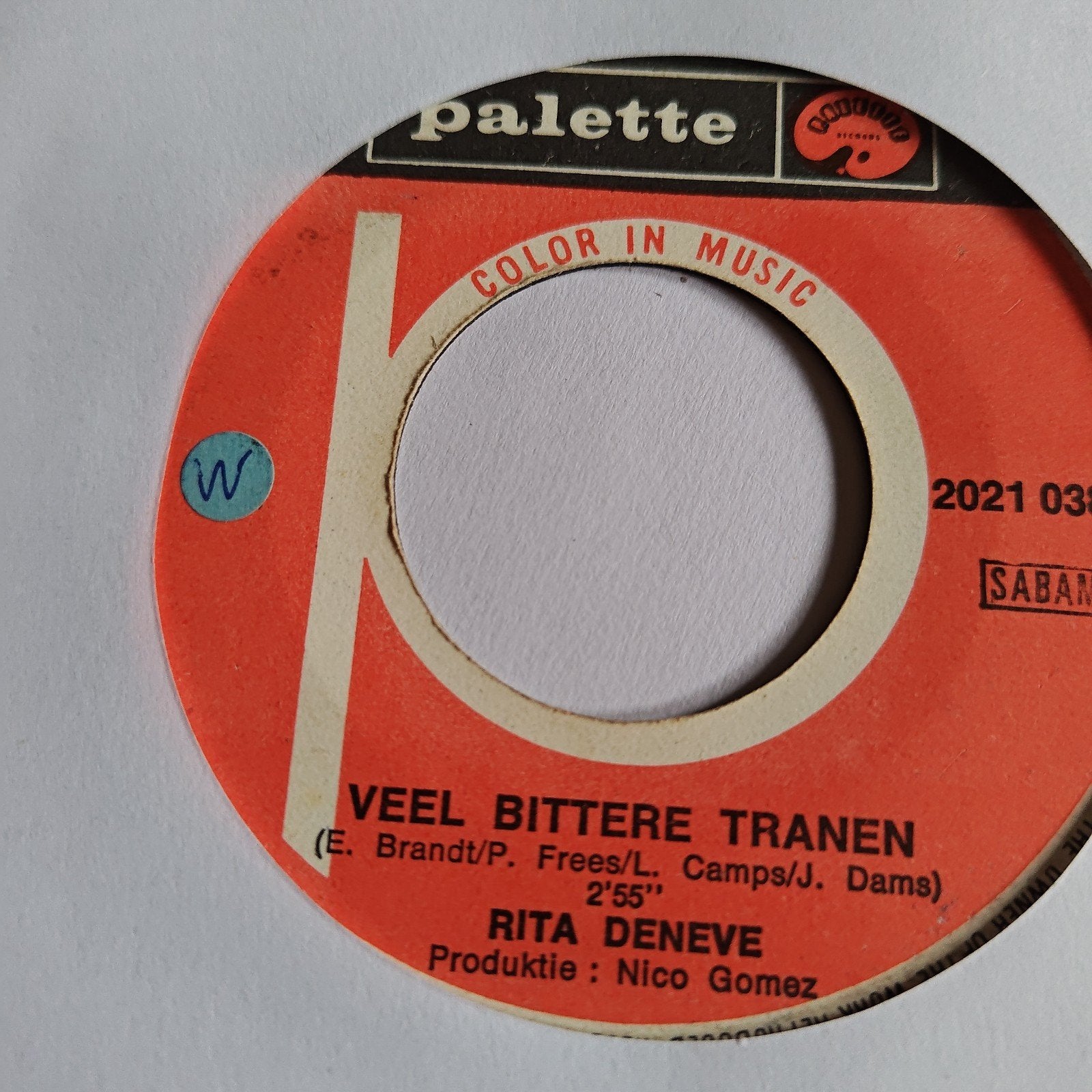 Rita Deneve - Veel Bittere Tranen (Palette 2021 038), Gebruikt, 7 inch, EP, Schlager