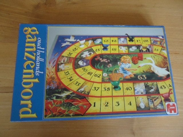Ganzenbord#, Hobby en Vrije tijd, Gezelschapsspellen | Bordspellen, Vijf spelers of meer, Ophalen of Verzenden, Zo goed als nieuw