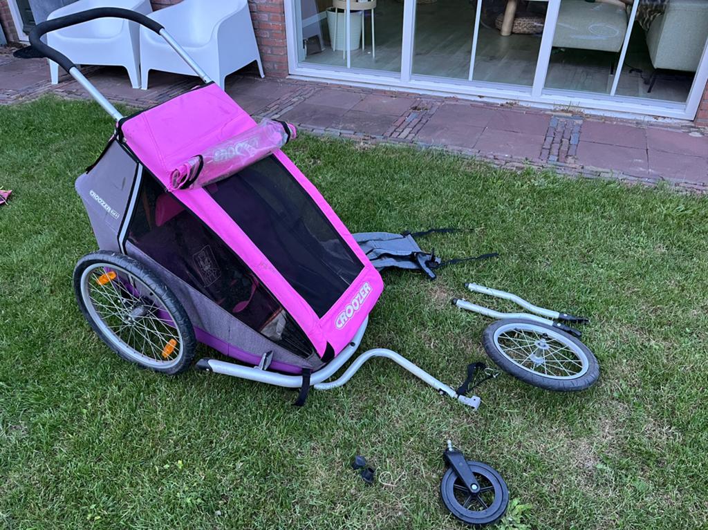 Croozer kid for 1, Fietsen en Brommers, Ophalen, Zo goed als nieuw, 80 kg of meer, Opvouwbaar