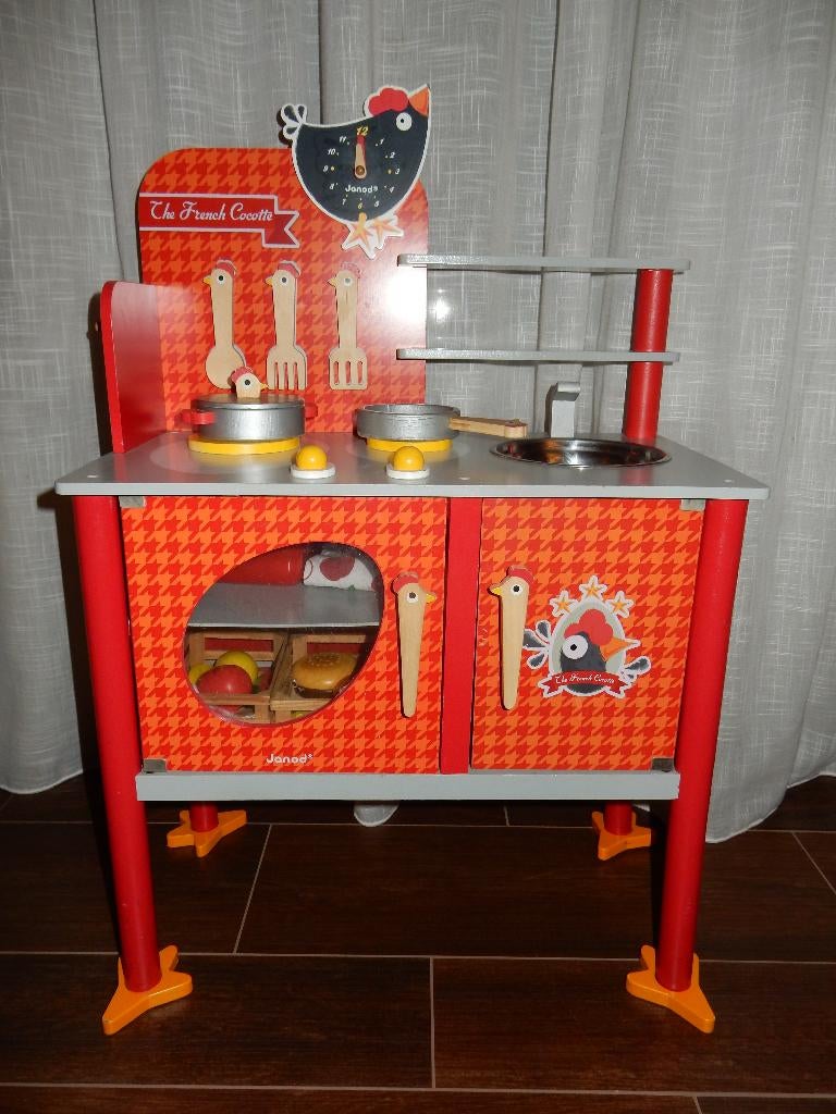 Houten speelgoedkeuken Janod The French Cocotte veel extra's, Ophalen, Zo goed als nieuw, Hout, Speelkeuken