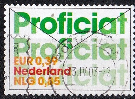 10 om te feliciteren – Proficiat - gebruikt – NVPH 2006, Ophalen of Verzenden, Na 1940, Gestempeld