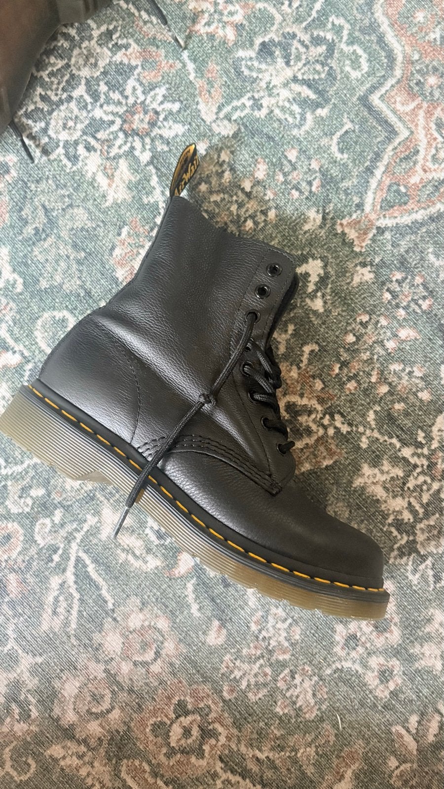 Dr. Martens 1460 Pascal Virginia Leer Laarzen Maat 38 Zwart, Ophalen of Verzenden, Zo goed als nieuw, Zwart, Lage of Enkellaarzen