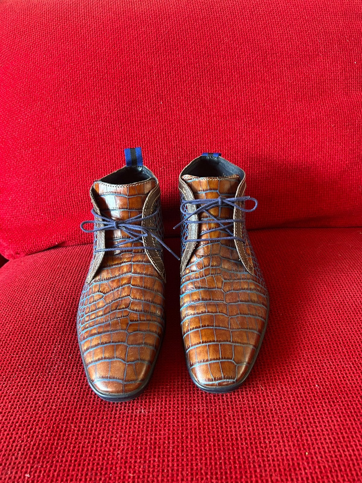 Floris van Bommel maat 42,5, Kleding | Heren, Ophalen of Verzenden, Zo goed als nieuw, Blauw, Overige typen