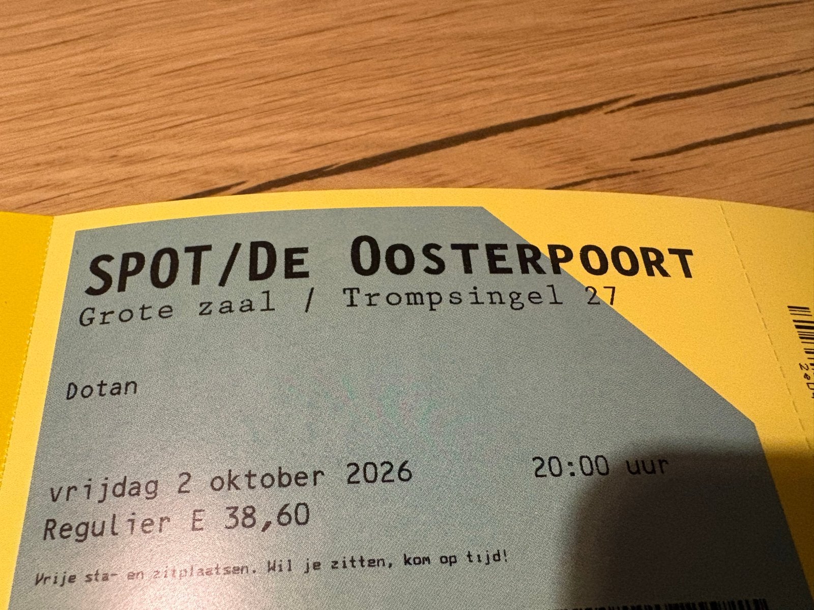 Dotan - vrijdag 2 oktober 2026 2 tickets Oosterpoort, Tickets en Kaartjes, Twee personen, Oktober