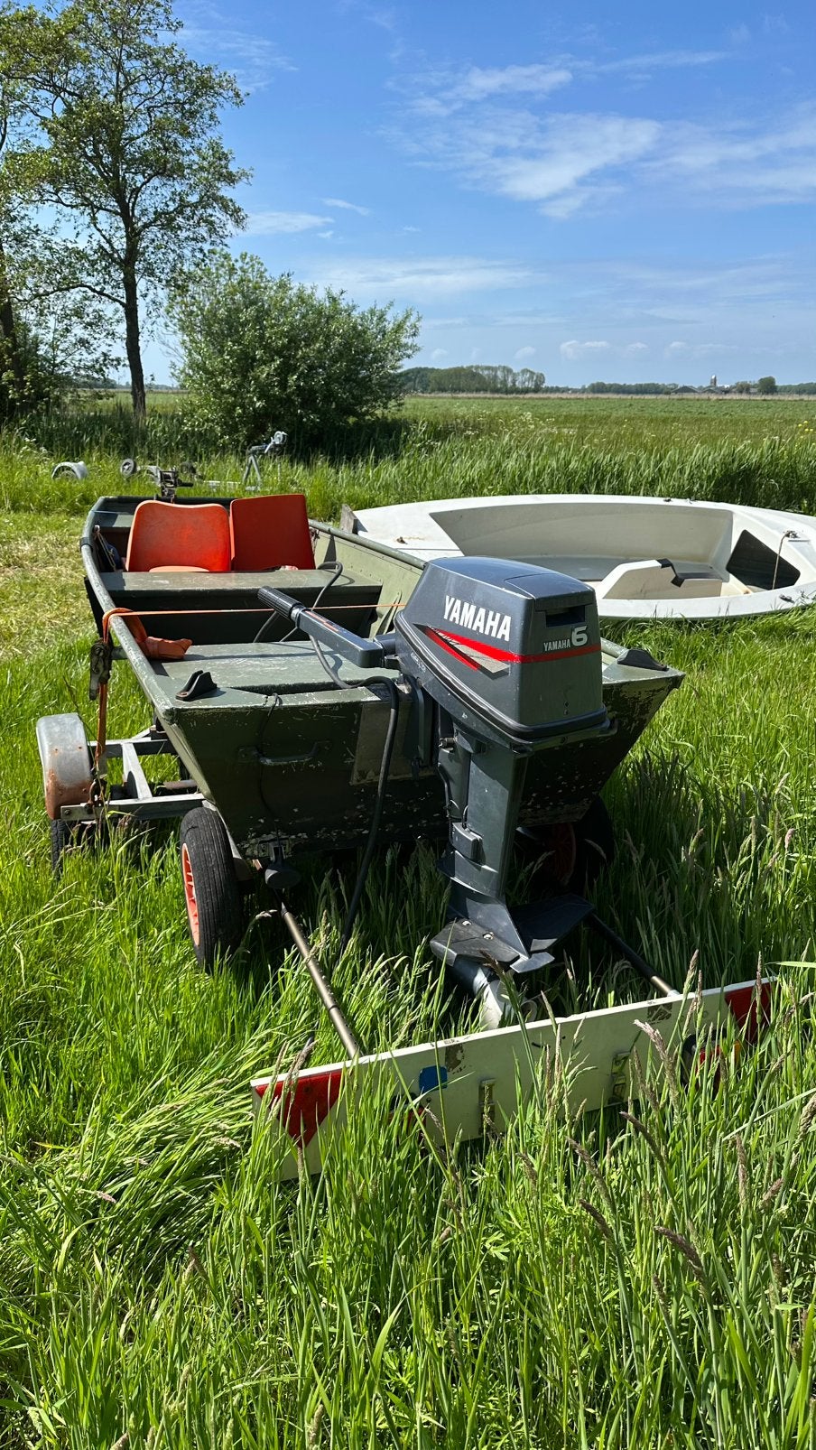 Alumacraft 1232 met Yamaha 6pk 2 takt en trailer, Watersport en Boten, Ophalen of Verzenden, Zo goed als nieuw, Motor en Techniek