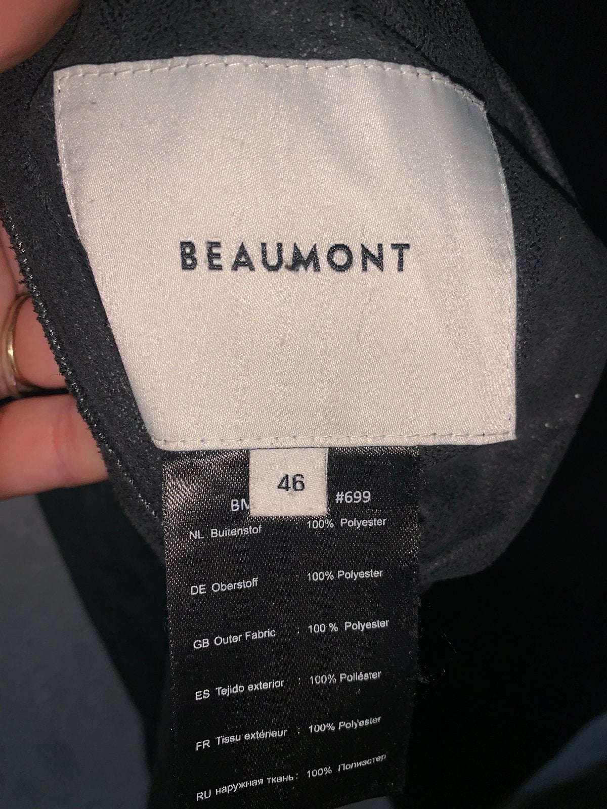 Beaumont Amsterdam Lange Zwarte Teddy Jas Maat 46, Ophalen of Verzenden, Zo goed als nieuw, Maat 46/48 (XL) of groter, Zwart